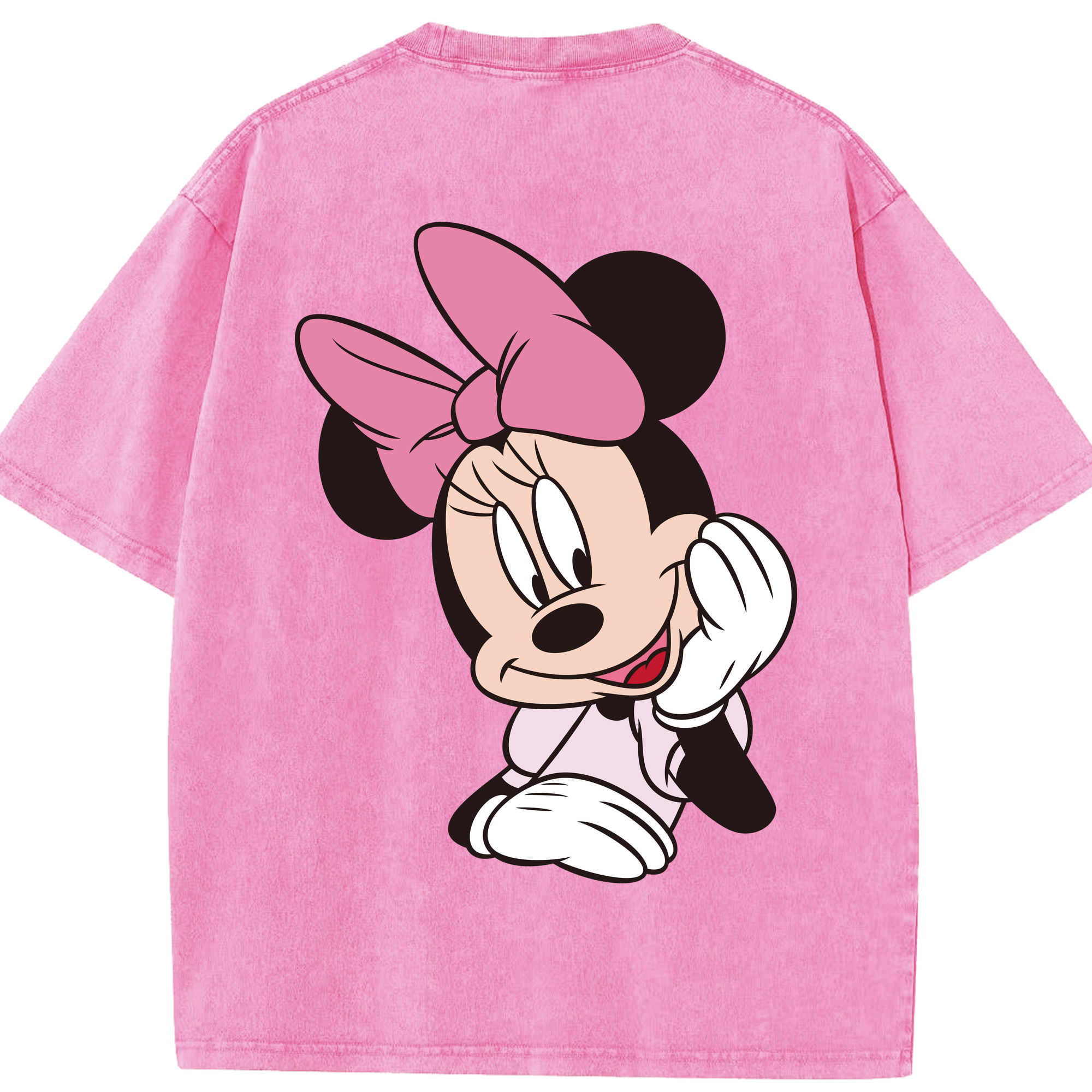 （画像用） ミッキーマウス Mickey Mouse 綿100% ヴィンテージ風 半袖Tシャツ（背面プリント）